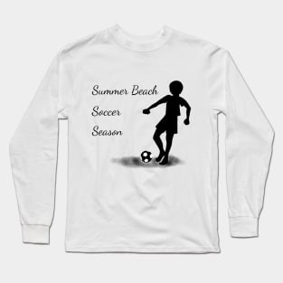 Summer beach soccer season inverted colours Long Sleeve T-Shirt